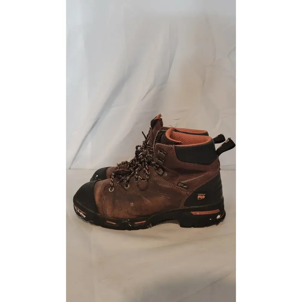 Timberland PRO Work Boots Men's Size 11 Brown Steel Toe Leather Distressed